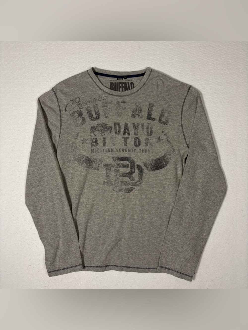 Buffalo David Bitton Men's Knit Gray Lightweight Sweater Large #T0150